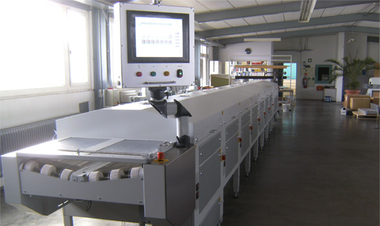 BELTROTHERM continuous belt dryer for evaporation and drying after wet lacquer coating
